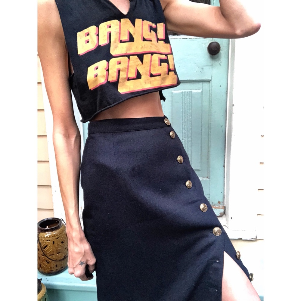 Vintage button up “military” skirt - Picture 8 of 8